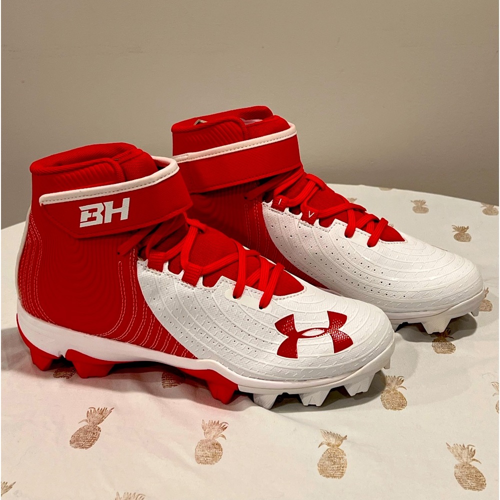 NEW - Boys' UA Harper 7 Mid USA RM Jr. Baseball Cleats 30% Off MSRP